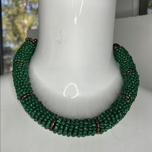 Green Coral Copper Vintage 16”-20” Adjustable Necklace